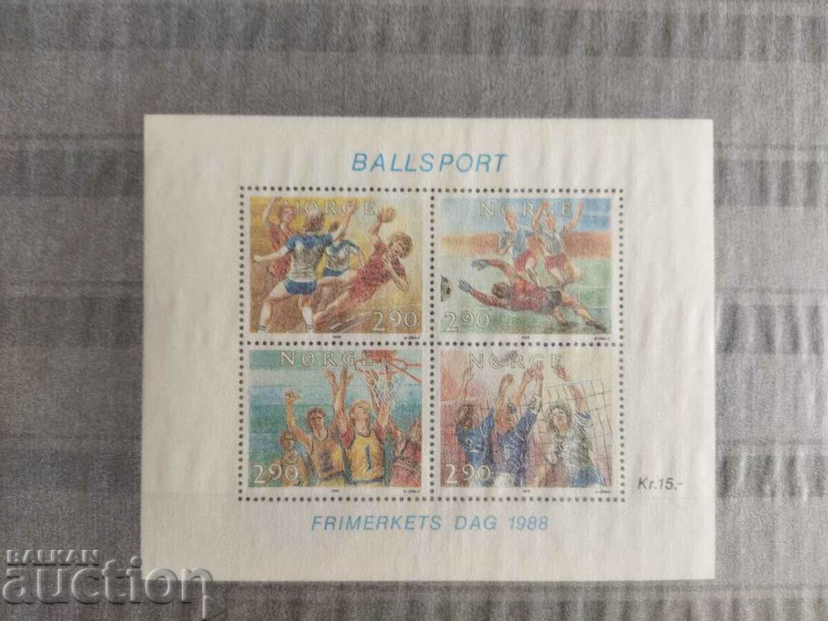 Norway Michel Block No. 10 from 1988. sport - 5 Norway Michel Block No. 10 from 1988. sport - 5