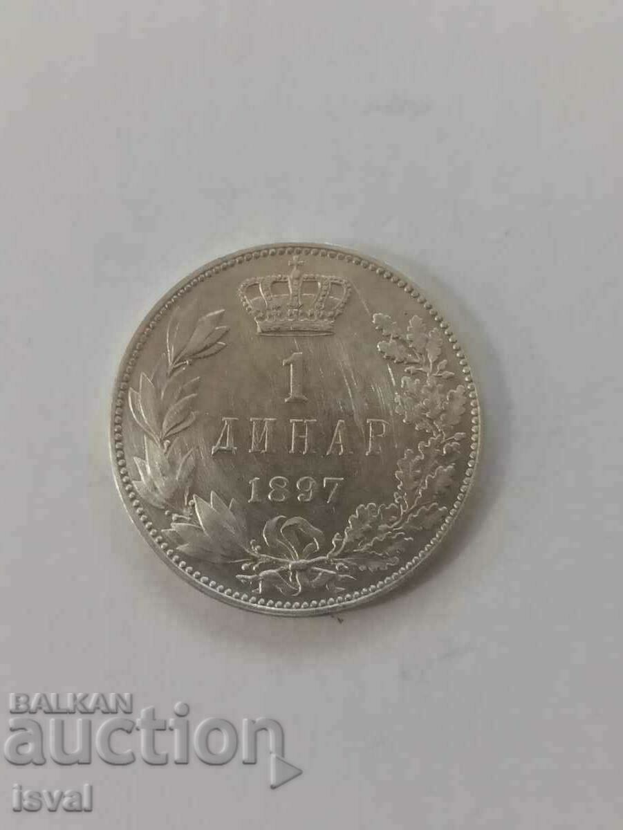 1 dinar - Serbia - 1897