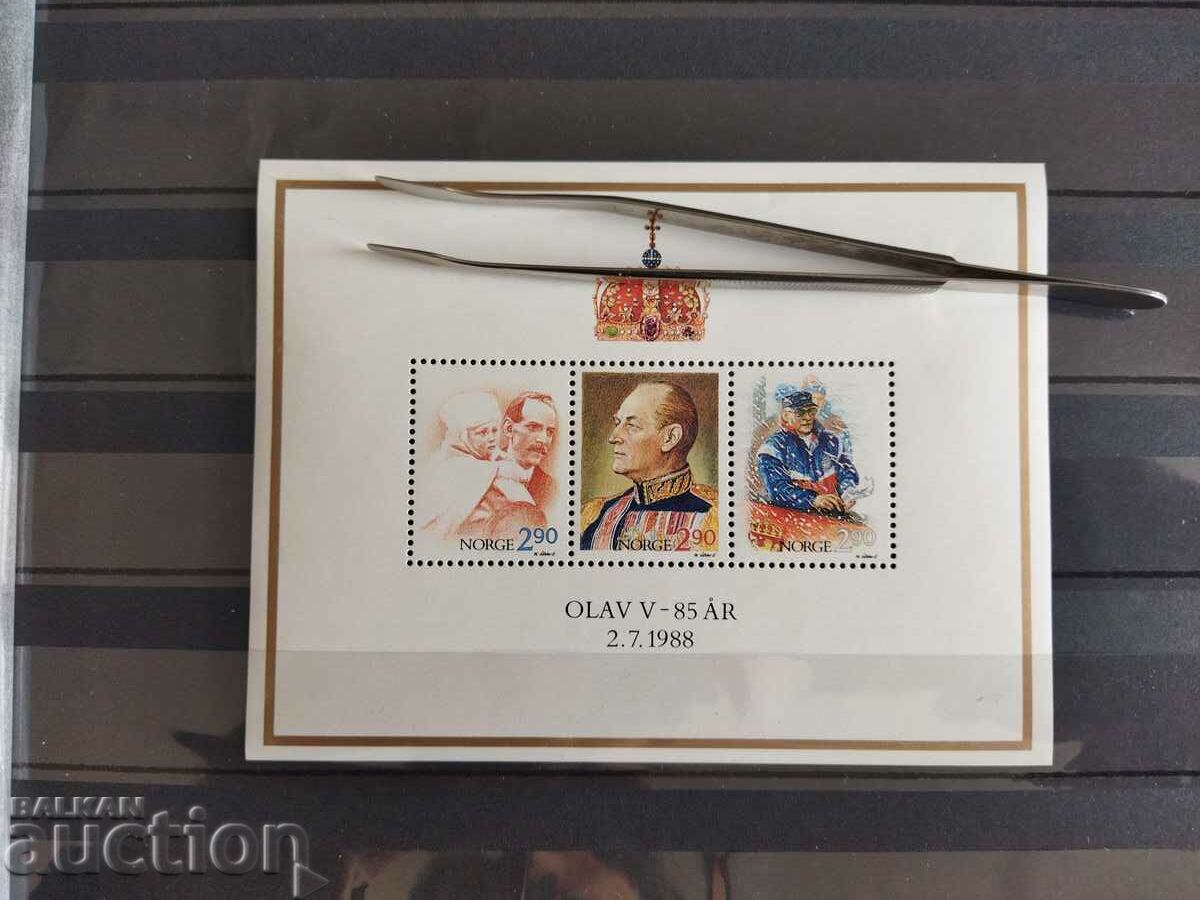 Norway Mihel Block No. 9 of 1988 notable persons with price 3.50 BGN | € 1.79 Norway Mihel Block No. 9 of 1988 notable persons with price 3.50 BGN | € 1.79