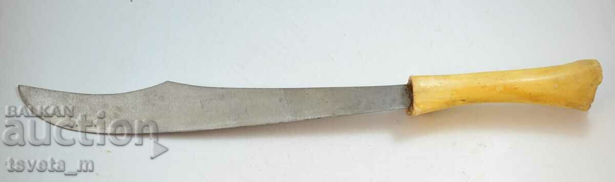 Antique scimitar knife with bone handle