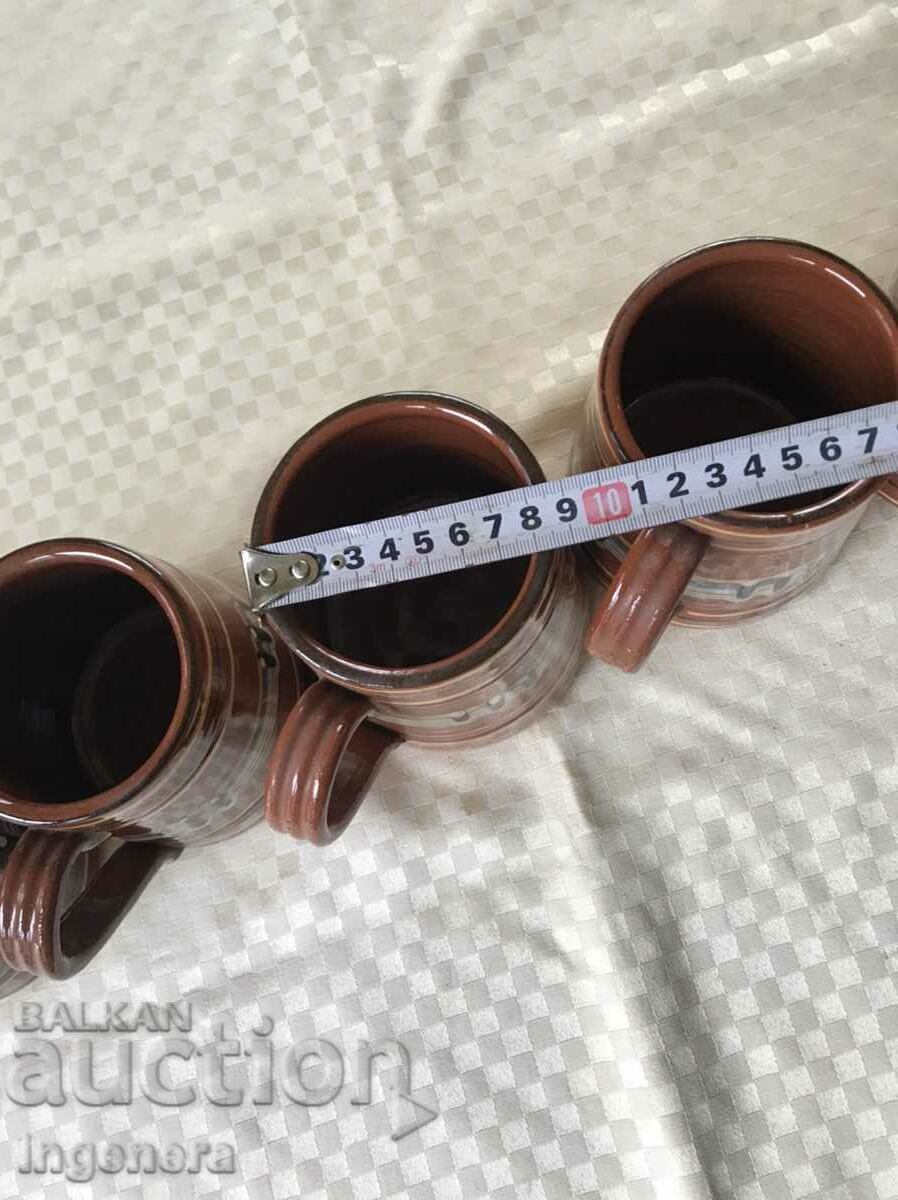 CERAMIC TROJAN MUG MUG LARGE SERVICE-6 PCS. - 5 CERAMIC TROJAN MUG MUG LARGE SERVICE-6 PCS. - 5