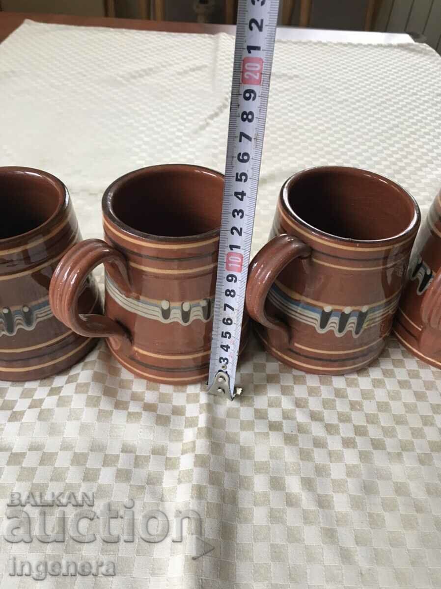 CERAMIC TROJAN MUG MUG LARGE SERVICE-6 PCS. - 6 CERAMIC TROJAN MUG MUG LARGE SERVICE-6 PCS. - 6