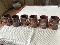 CERAMIC TROJAN MUG MUG LARGE SERVICE-6 PCS.