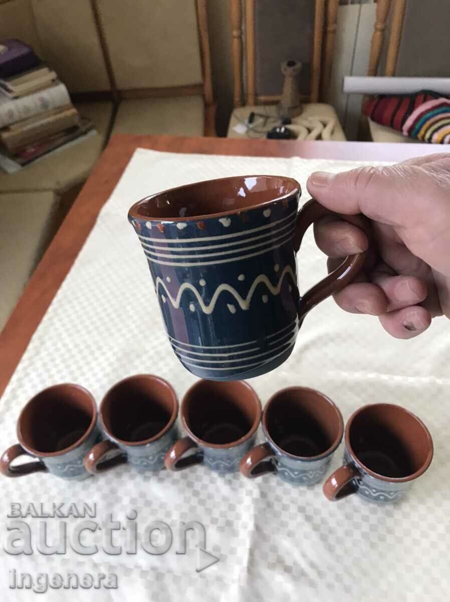 CERAMIC TROJAN MUG MUG LARGE SERVICE-6 PCS. - 5 CERAMIC TROJAN MUG MUG LARGE SERVICE-6 PCS. - 5