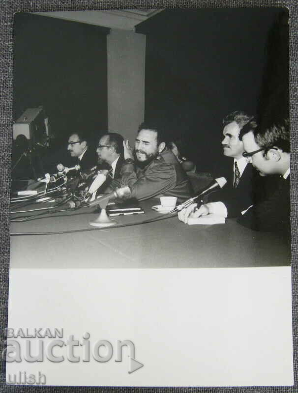 1972 Fidel Castro vizitând Bulgaria fotografie foto