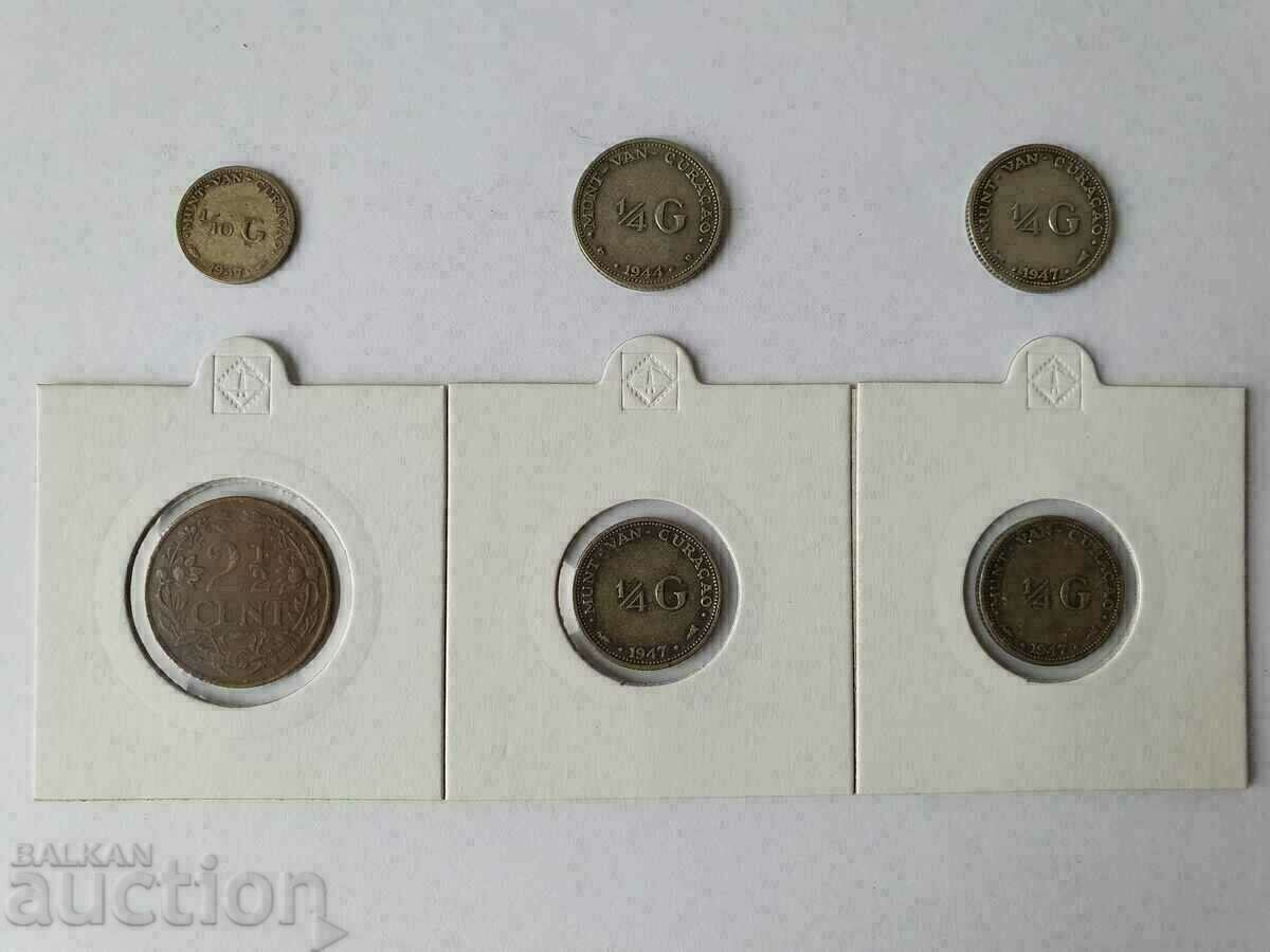 BGN 9 per piece. Curaçao Silver Guilders -1944 - 1948