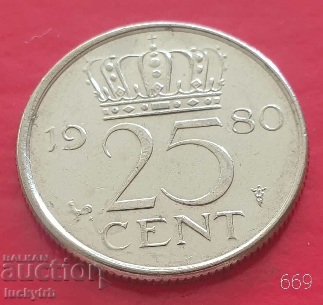 25 cents 1980 - Netherlands 25 cents 1980 - Netherlands
