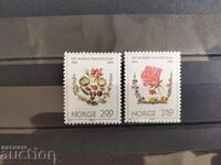 Norway Michel No. 906/07 of 1984. fauna flowers