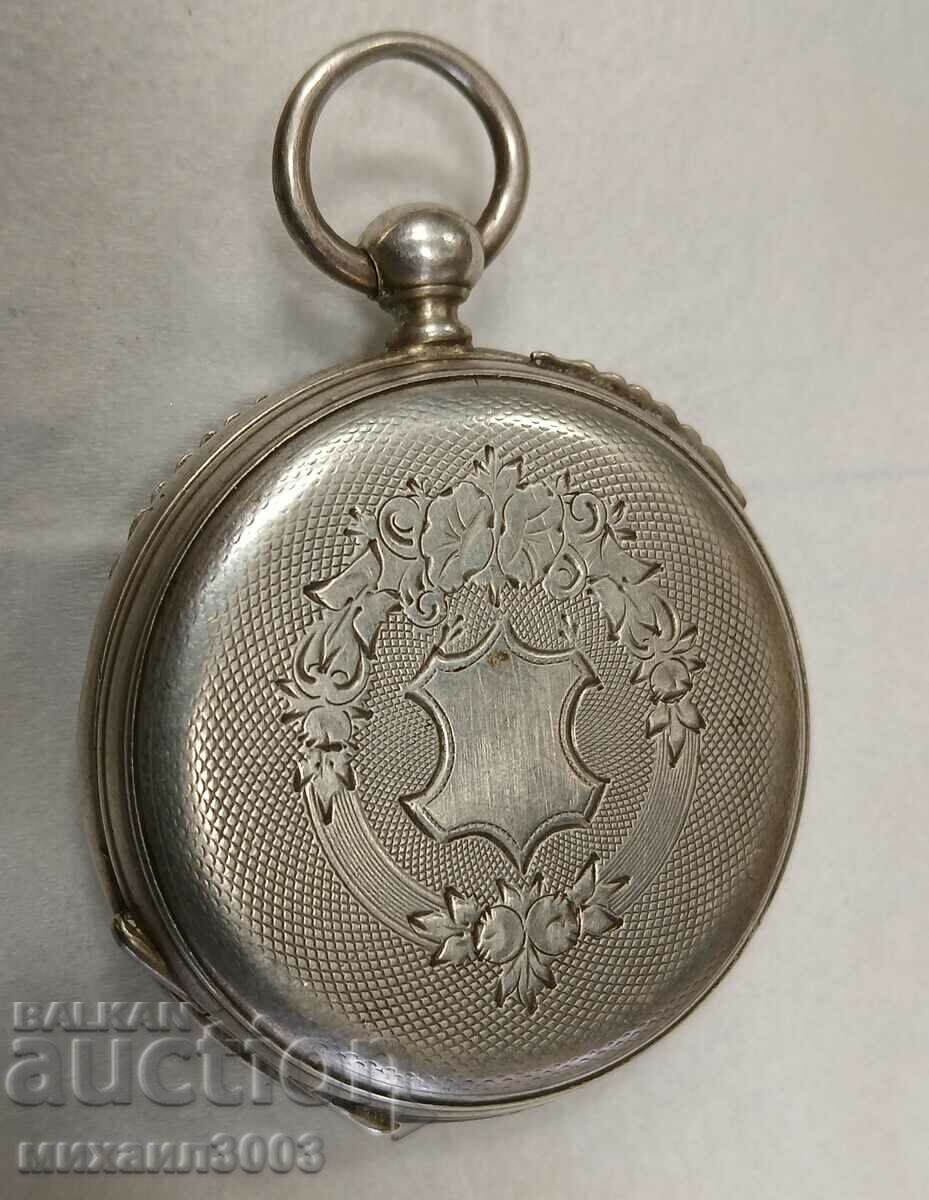 Auction  ANTIQUE SILVER WATCH WITH KEY