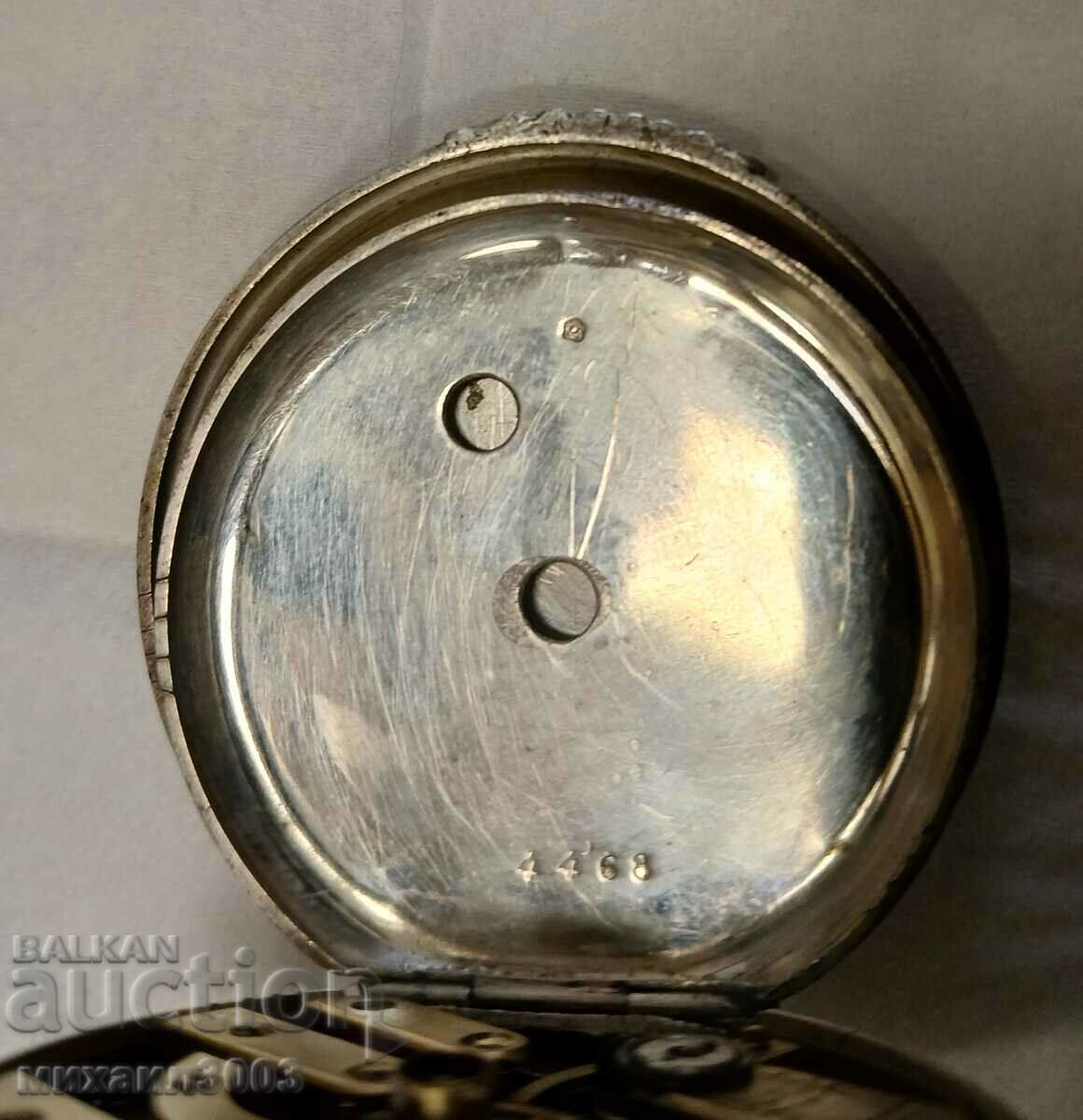 ANTIQUE SILVER WATCH WITH KEY - 6