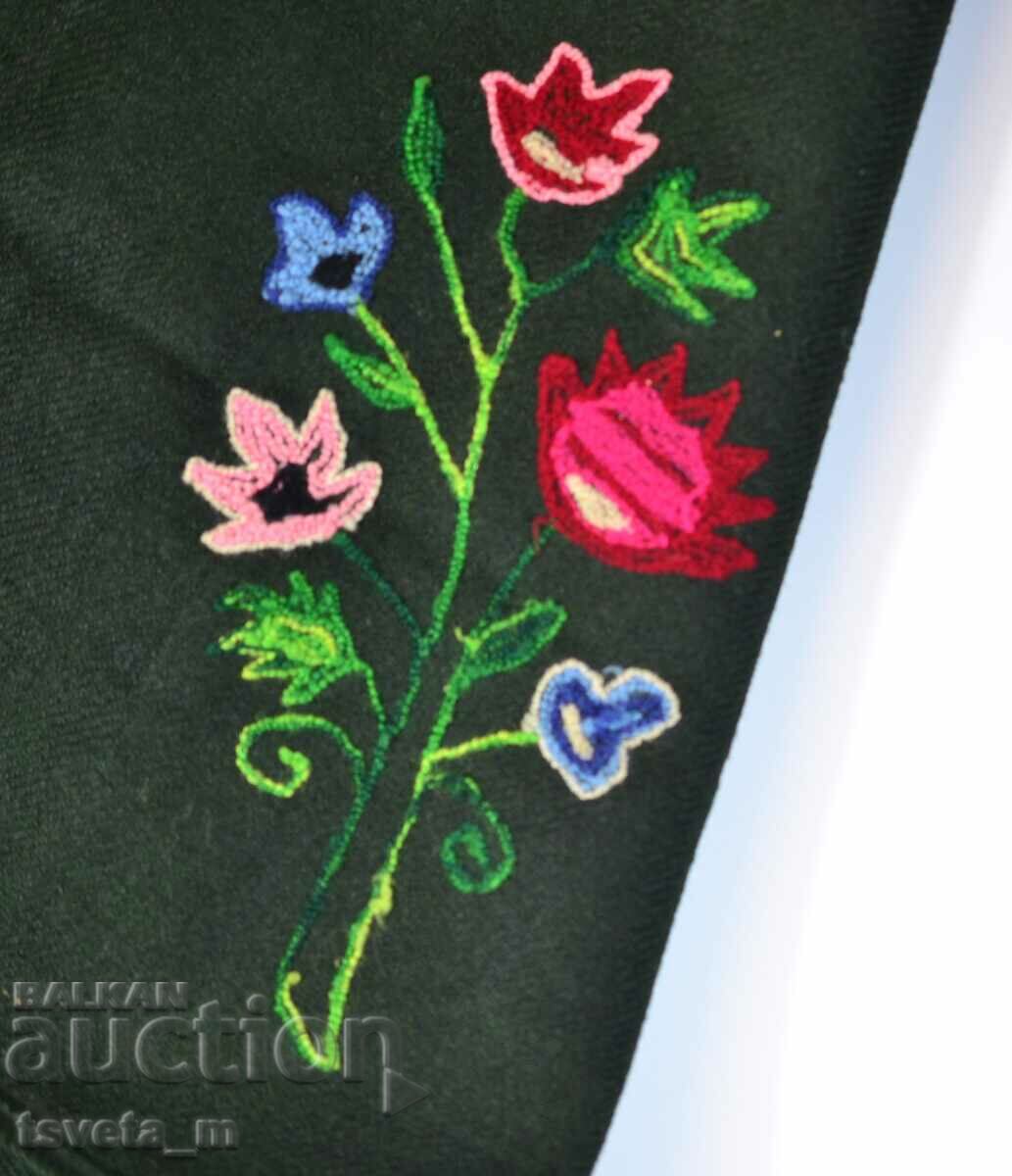 Woolen apron with flaky embroidery, folk costume with price 25.00 BGN | € 12.78 Woolen apron with flaky embroidery, folk costume with price 25.00 BGN | € 12.78