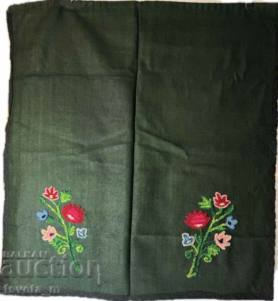 Woolen apron with flaky embroidery, folk costume