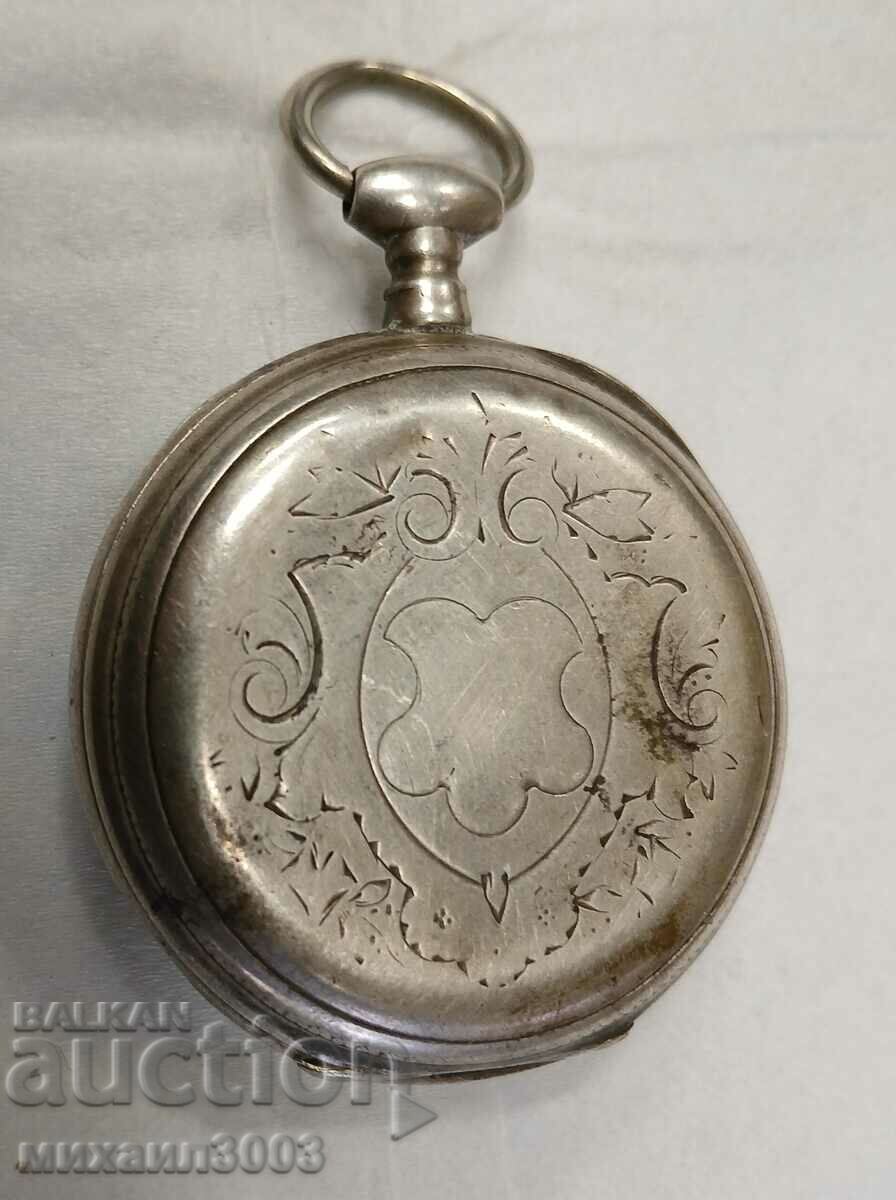 Auction  ANTIQUE SILVER WATCH WITH KEY