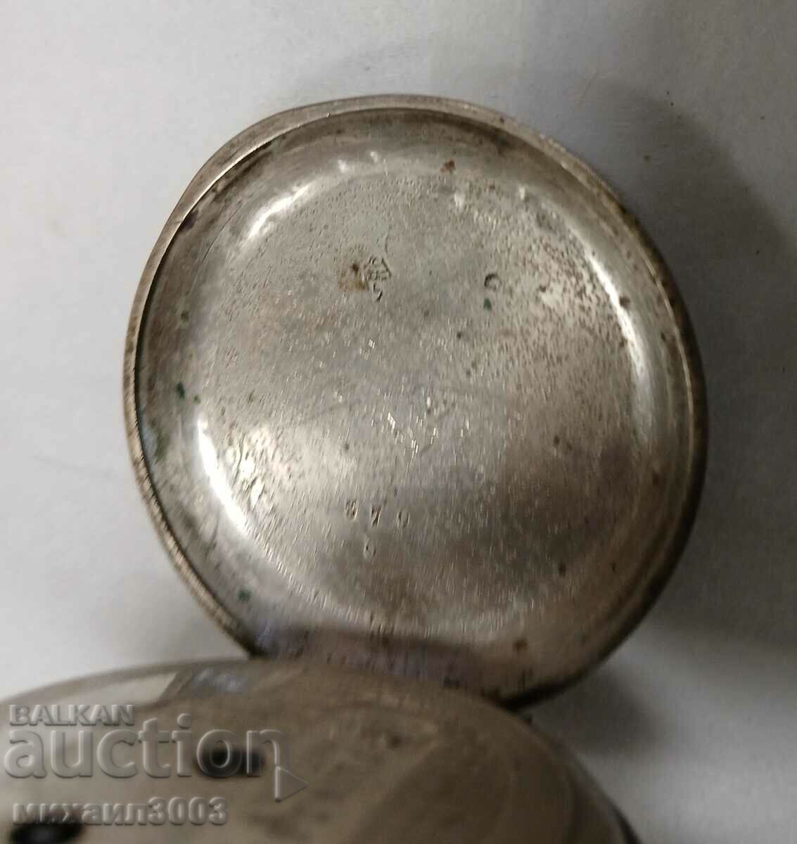 ANTIQUE SILVER WATCH WITH KEY - 5