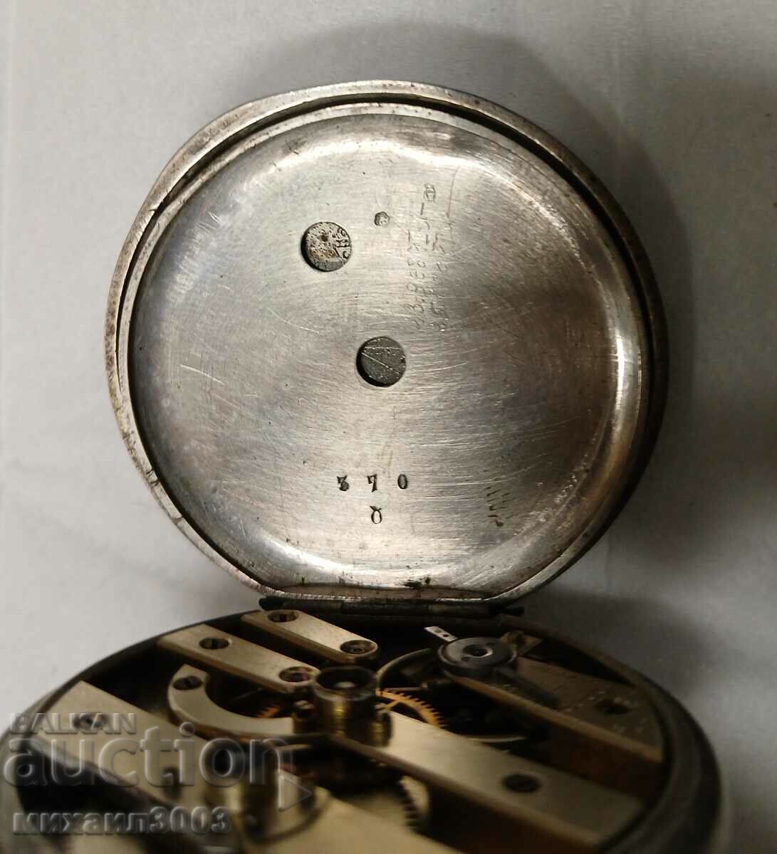 ANTIQUE SILVER WATCH WITH KEY - 6