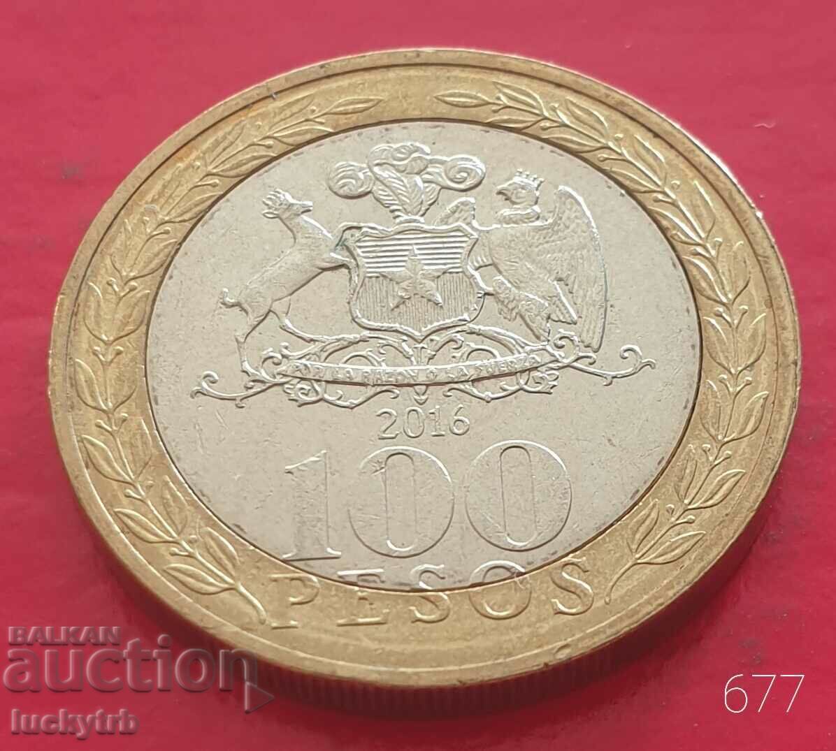 100 pesos 2016 - Chile