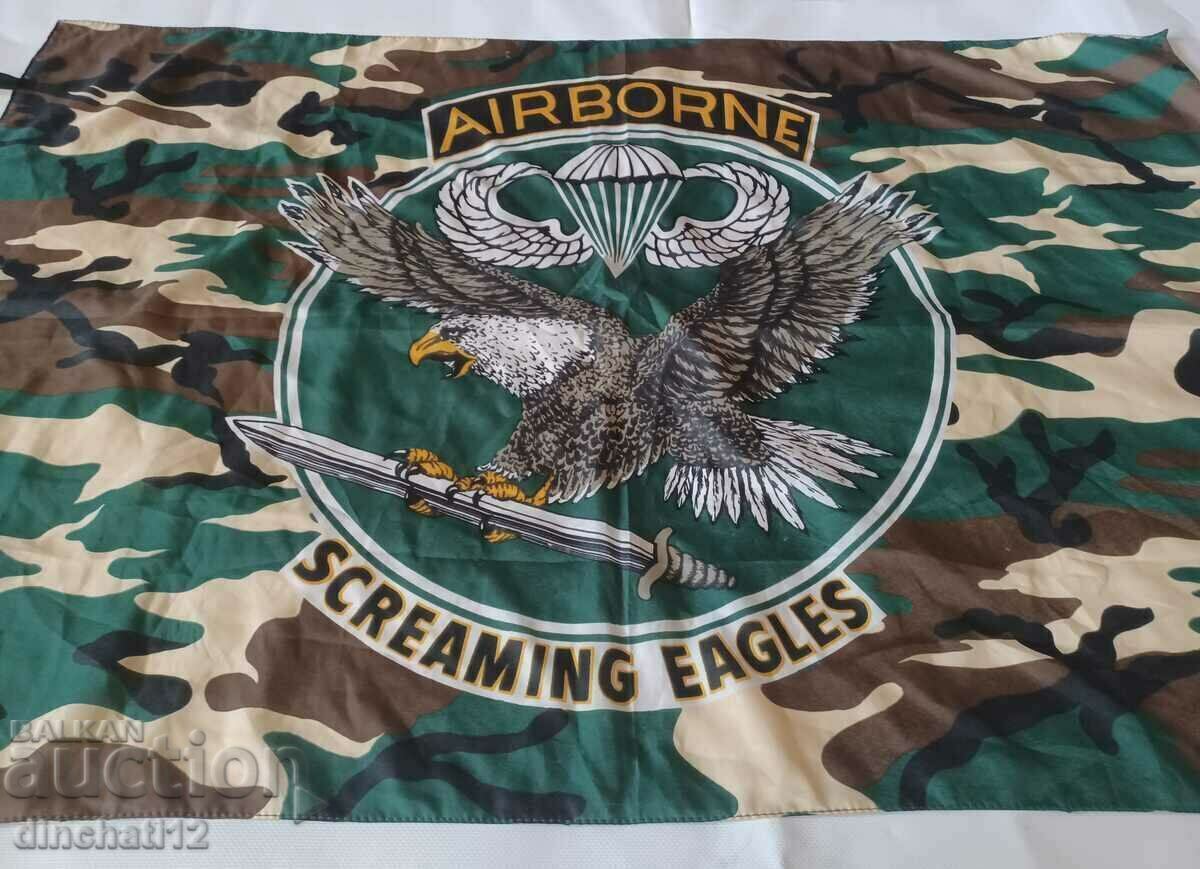 Аукцион Военно знаме. FLAG AIRBORNE SCREAMING EAGLES