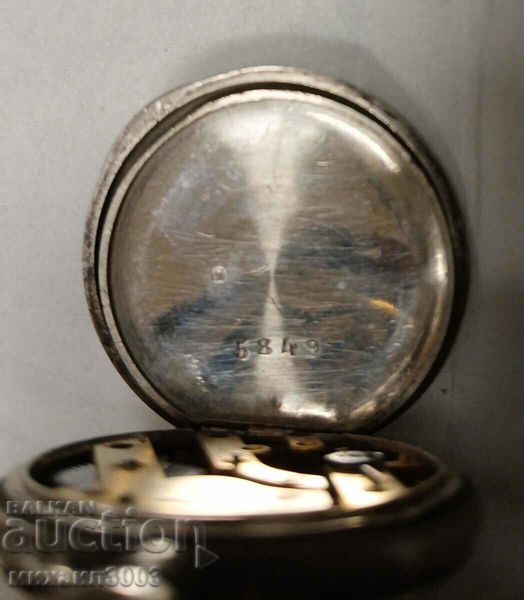 SMALL SILVER SWISS POCKET WATCH CIRCA 1940. - 6