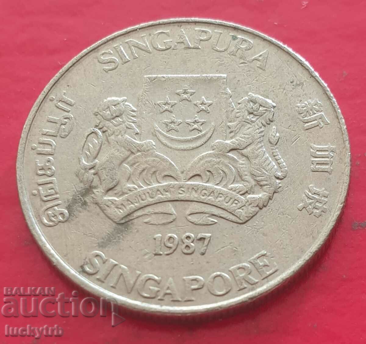 20 cents 1987 - Singapore with price 0.40 BGN | € 0.20