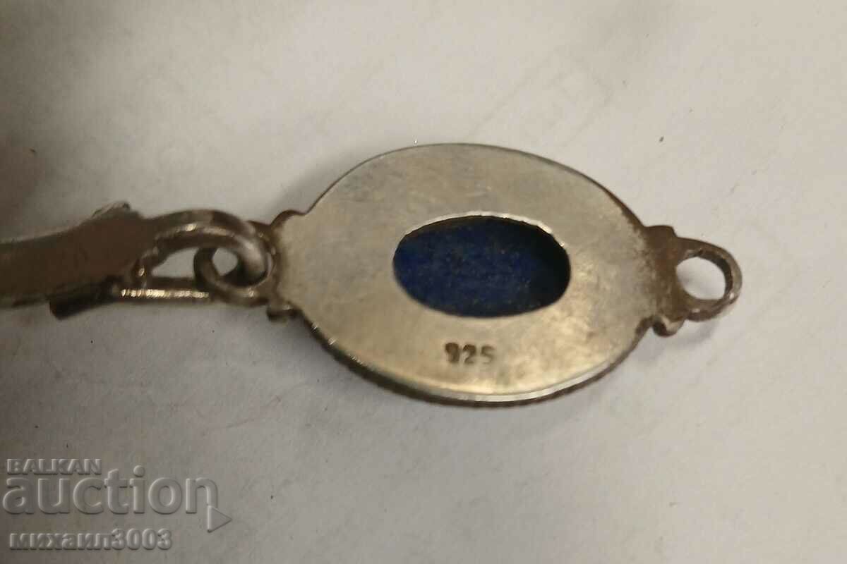 Delivery of Silver bracelet with blue stone 925 sample 18.64 grams Delivery of Silver bracelet with blue stone 925 sample 18.64 grams
