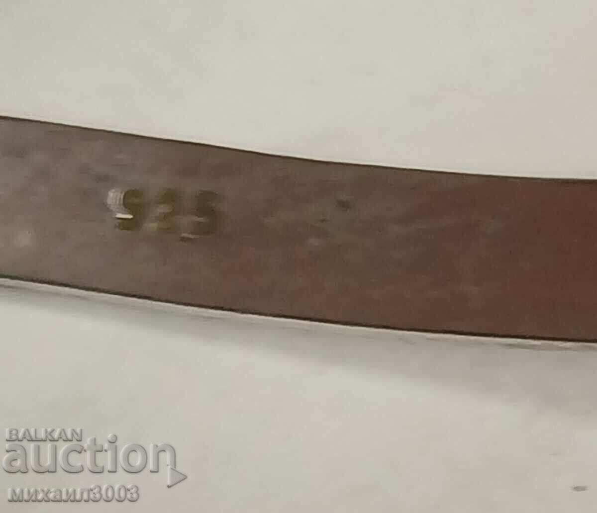 Silver bracelet with blue stone 925 sample 18.64 grams - 5 Silver bracelet with blue stone 925 sample 18.64 grams - 5