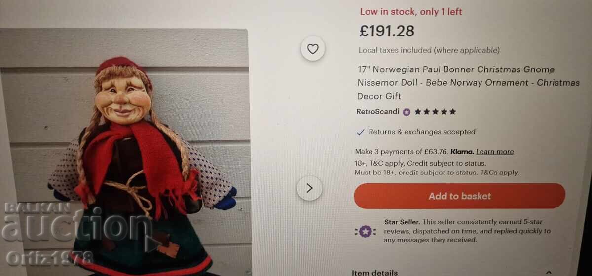 Bebe Norway Paul Bonner – Collectible Vintage Christmas Gnome - 5 Bebe Norway Paul Bonner – Collectible Vintage Christmas Gnome - 5