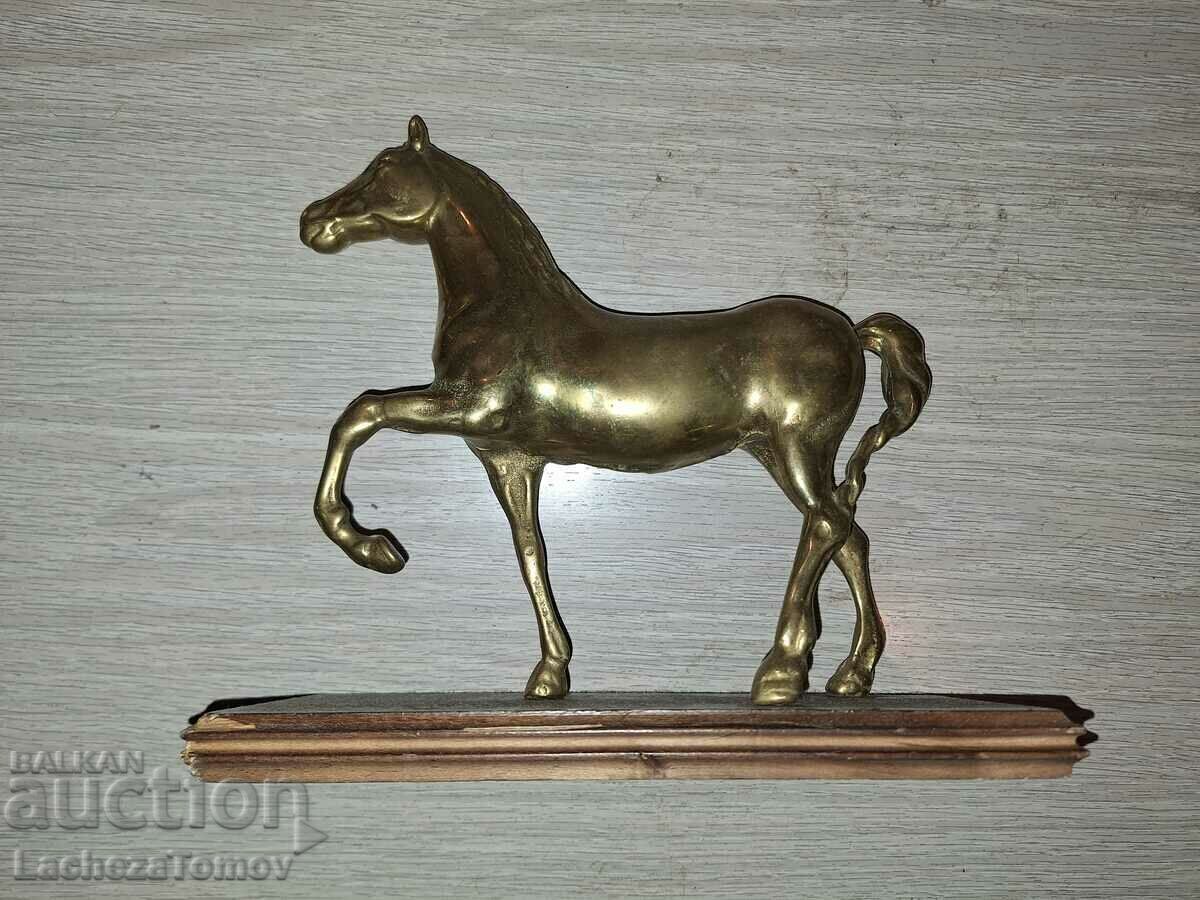 Frumoasa statueta Cal Belgia bronz perfecta