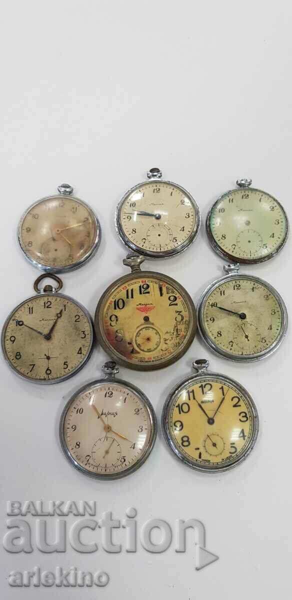 8 pcs. USSR - clock, clocks for parts - non-working