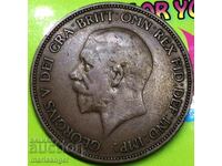 Marea Britanie 1 Penny 1936 George V 30mm Bronz