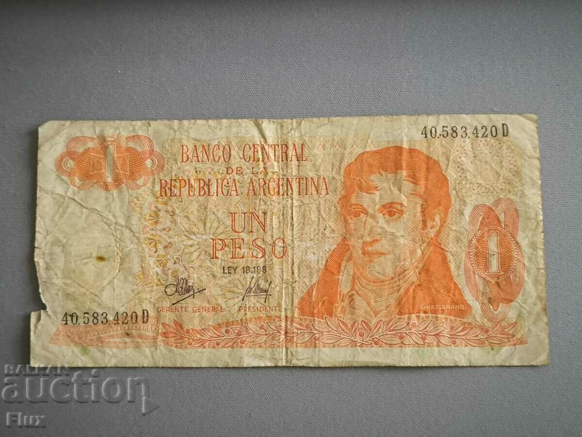 Banknote - Argentina - 1 peso | 1970