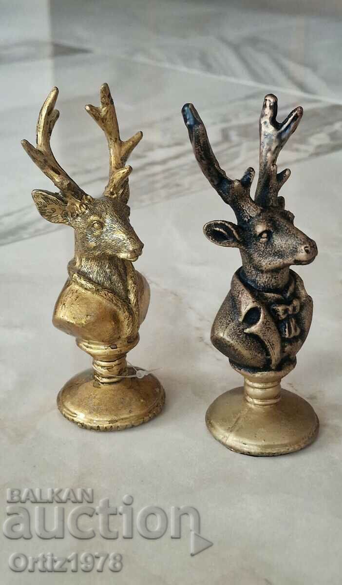 Auction Deer busts - gentlemen:) - 14 cm Auction Deer busts - gentlemen:) - 14 cm