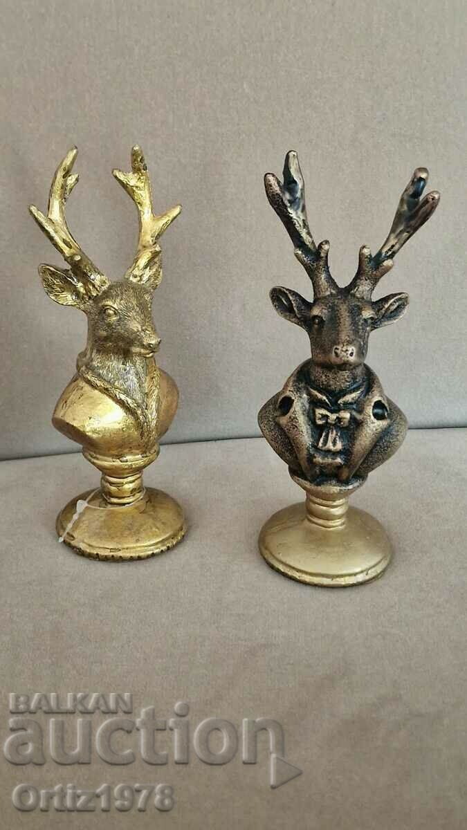 Deer busts - gentlemen:) - 14 cm - 5 Deer busts - gentlemen:) - 14 cm - 5