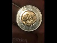 Canada 2 Dollars 2000 Knowledge Polar Bears Bimetal Coin