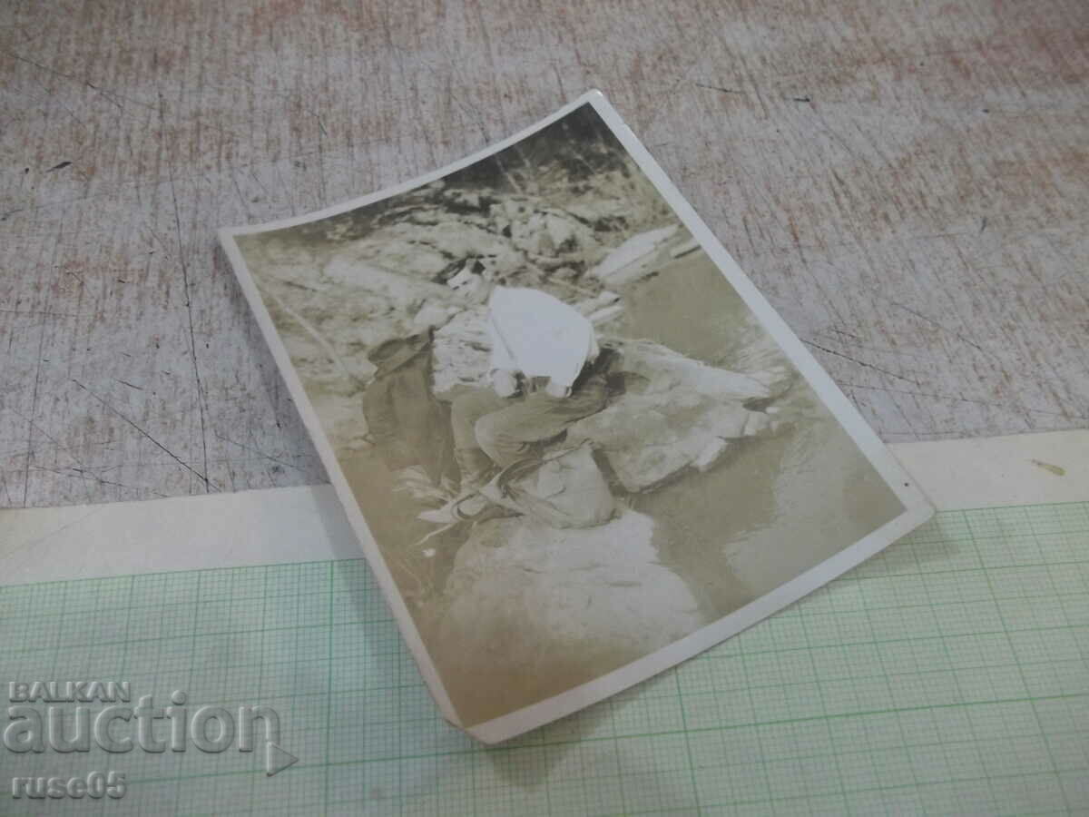 Auction Old photo of a Bulgarian man in an American river - 2 Auction Old photo of a Bulgarian man in an American river - 2
