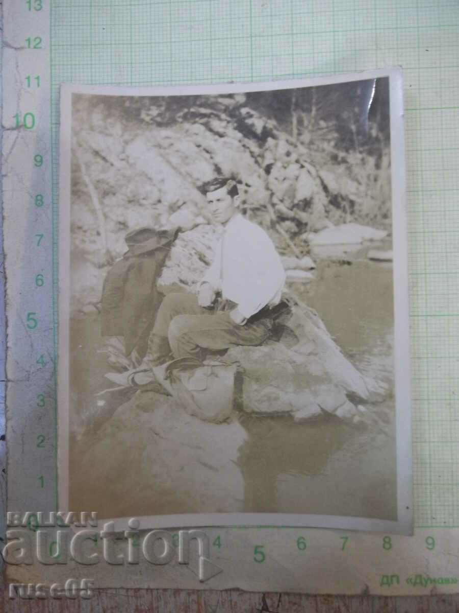 Old photo of a Bulgarian man in an American river - 2