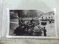 Old photo of children on straw in America