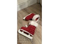 Large Christmas skates, 42cm/ 21cm