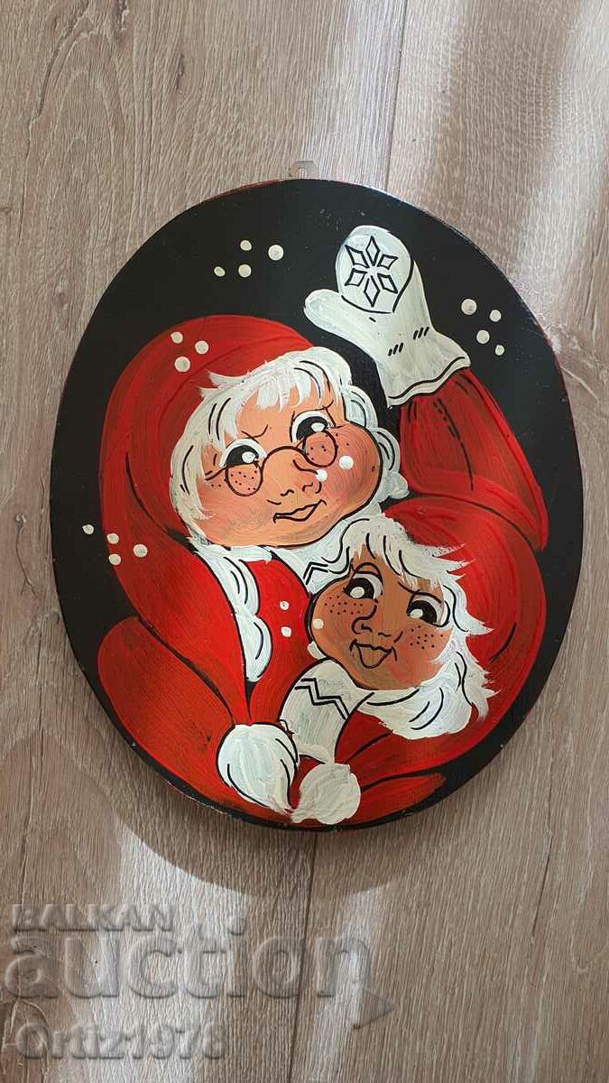 Auction Norway - vintage Christmas tree oil painting. Auction Norway - vintage Christmas tree oil painting.