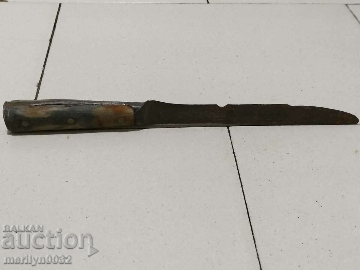 Auction Buinovski knife charred buffalo horn 24cm without kaniya karakulak Auction Buinovski knife charred buffalo horn 24cm without kaniya karakulak