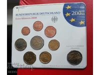 Germania SET 2008 G-Karlsruhe de 9 monede/2x2 euro/