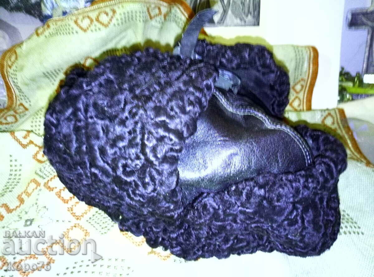 Old ASTRAGAN LEATHER HAT USHANKA Sheepskin from KARAKUL - 6 Old ASTRAGAN LEATHER HAT USHANKA Sheepskin from KARAKUL - 6