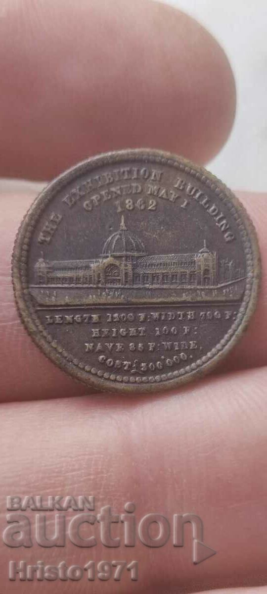 Token London Exhibition 1862 with price 45.00 BGN | € 23.01 Token London Exhibition 1862 with price 45.00 BGN | € 23.01