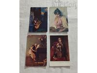 MUSIC OLD POST CARDS LOT OF 4