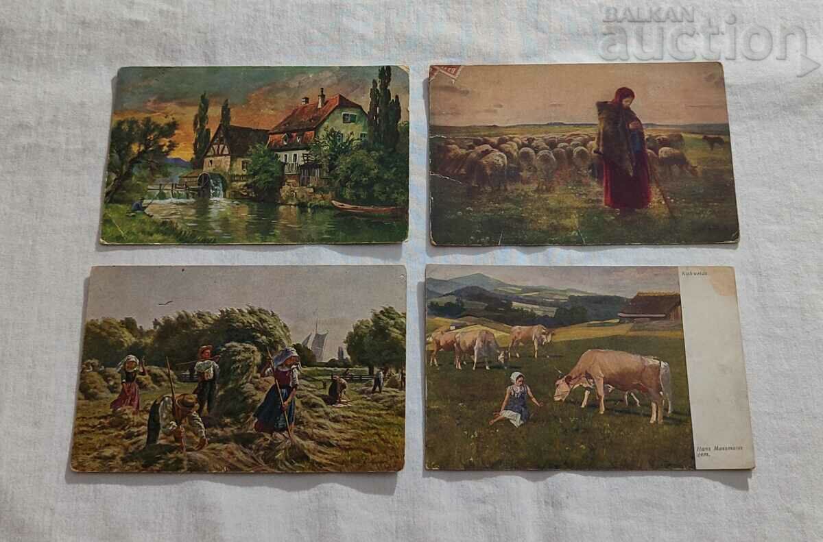 OLD POST CARDS LOT OF 4 PCS