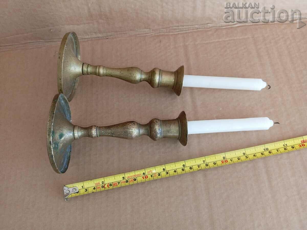 a pair of antique renaissance bronze mantel candlesticks - 5 a pair of antique renaissance bronze mantel candlesticks - 5