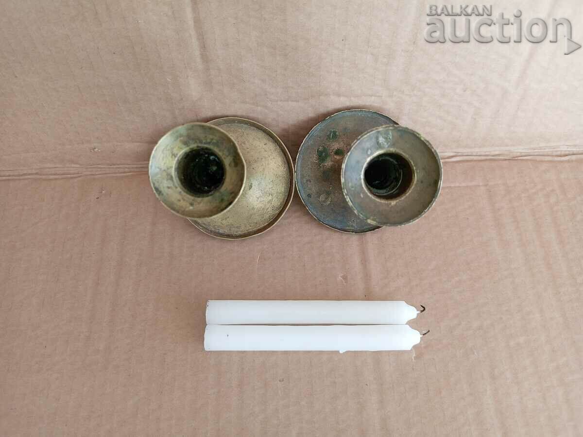 a pair of antique renaissance bronze mantel candlesticks - 6 a pair of antique renaissance bronze mantel candlesticks - 6