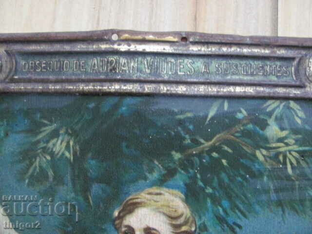 Auction Very old lithograph on sheet metal, 40x30cm. Auction Very old lithograph on sheet metal, 40x30cm.