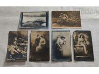 OLD POST CARDS LOT OF 6 STAMPS