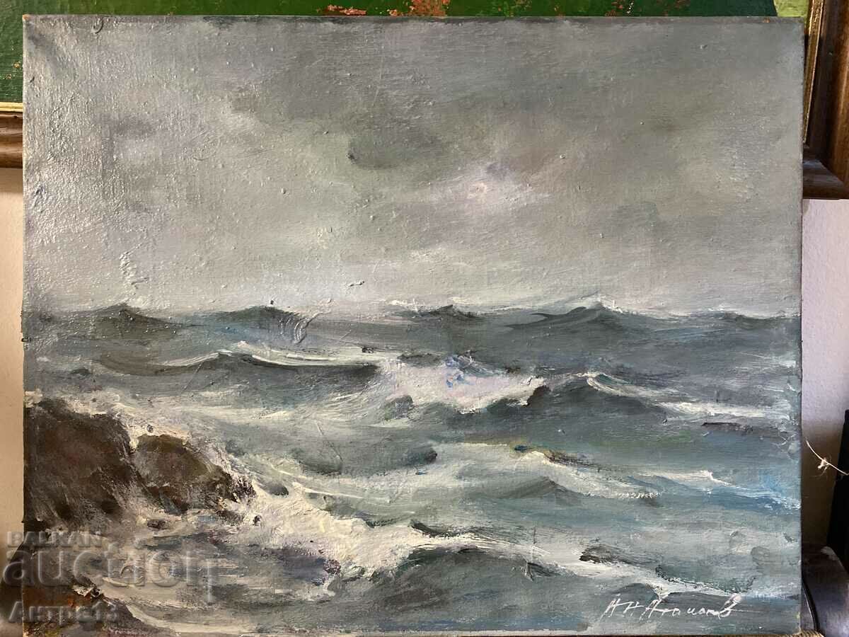 Angel Atanasov- Acho Painting Sea 50/40 cm