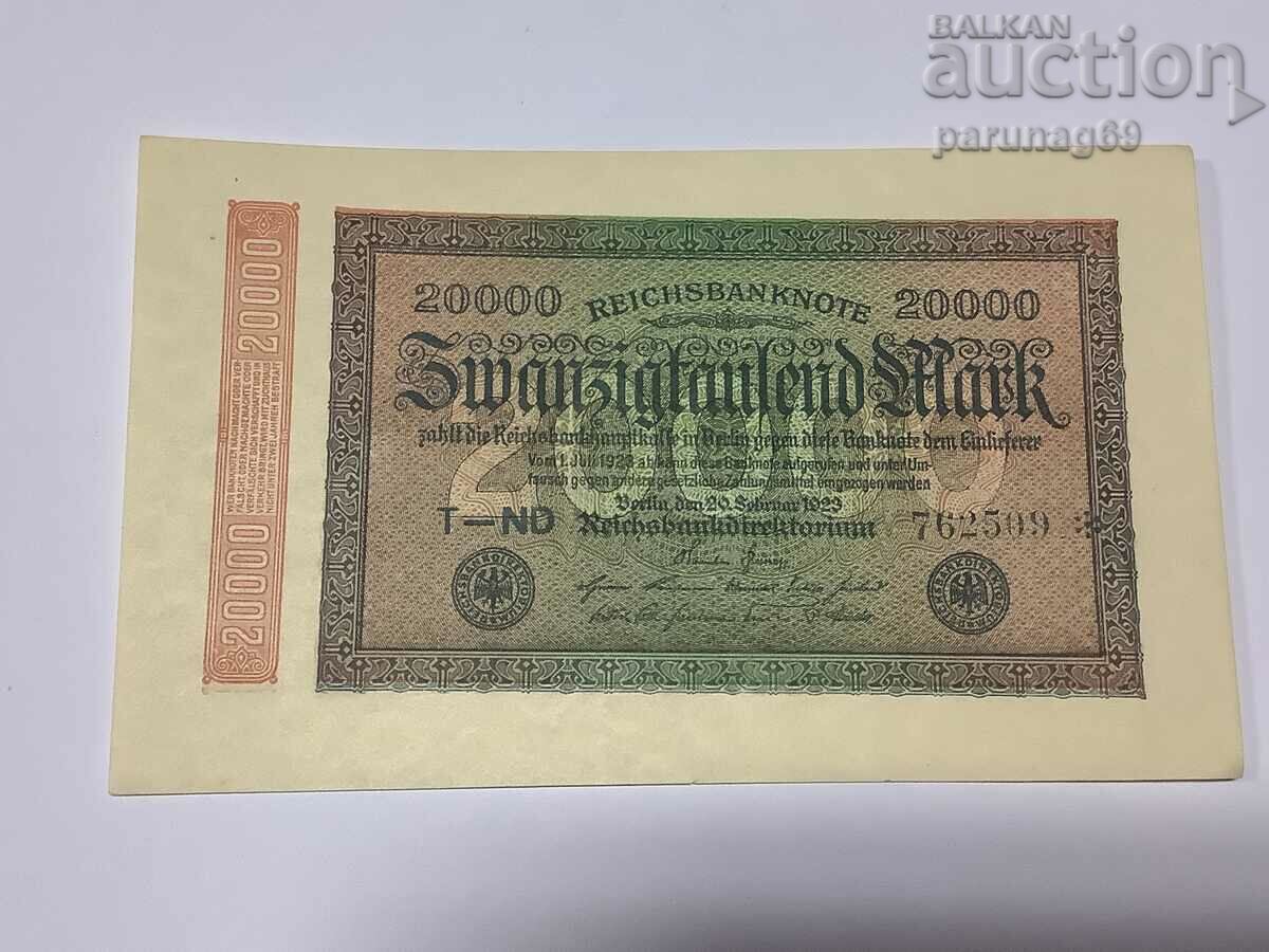 Германия - 20000 марки 1923 год. Р.85a UNC